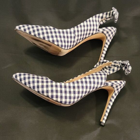 BCBGENERATION HENAYA LEATHE STYLISH CHECKER SLINGBACK HEEL - Picture 10 of 16
